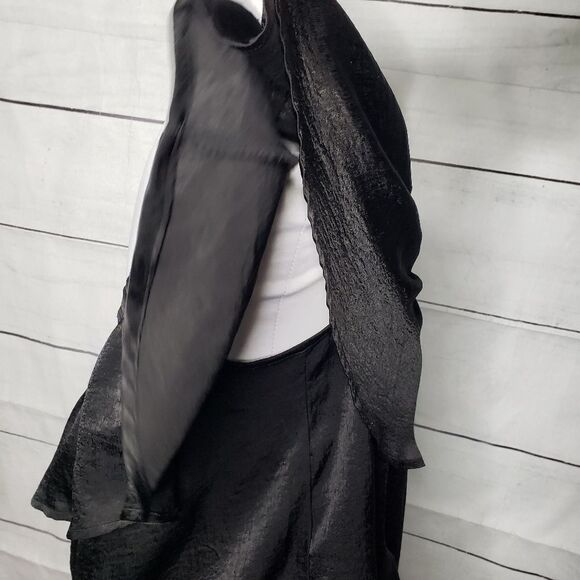 Urban Outfitters One shoulder black club top Large - Picture 4 of 6